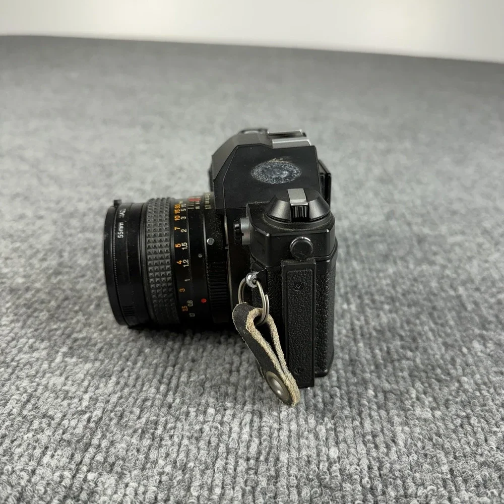 Konica FS-1 35mm SLR Film Camera Black Hexanon AR 50mm‎ F1.7 Lens Japan